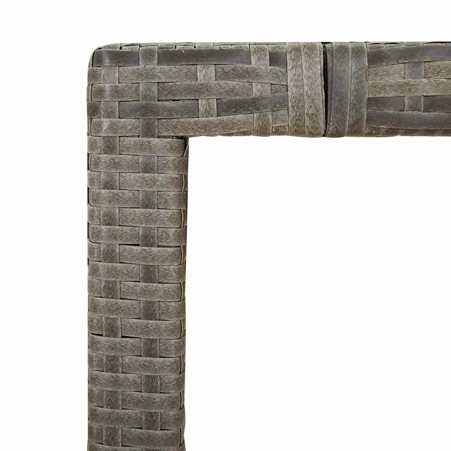 Ensemble de bistro de jardin 9 pcs coussins gris poly rotin - 6