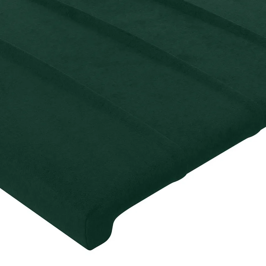 Tête de lit à LED Vert foncé 203x16x118/128 cm Velours - 6