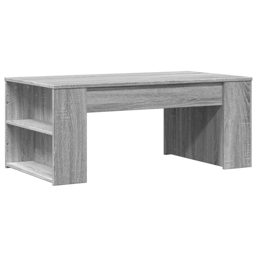 Table basse sonoma gris 102x55x42 cm bois d'ingénierie - 2