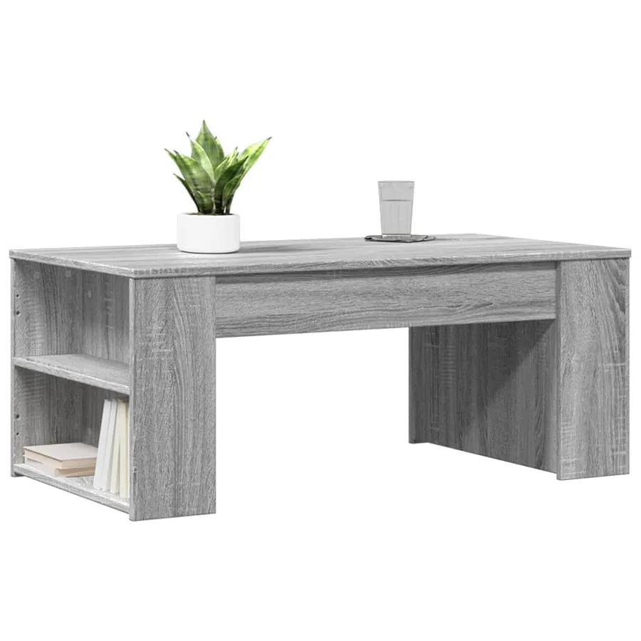 Table basse sonoma gris 102x55x42 cm bois d'ingénierie - 3