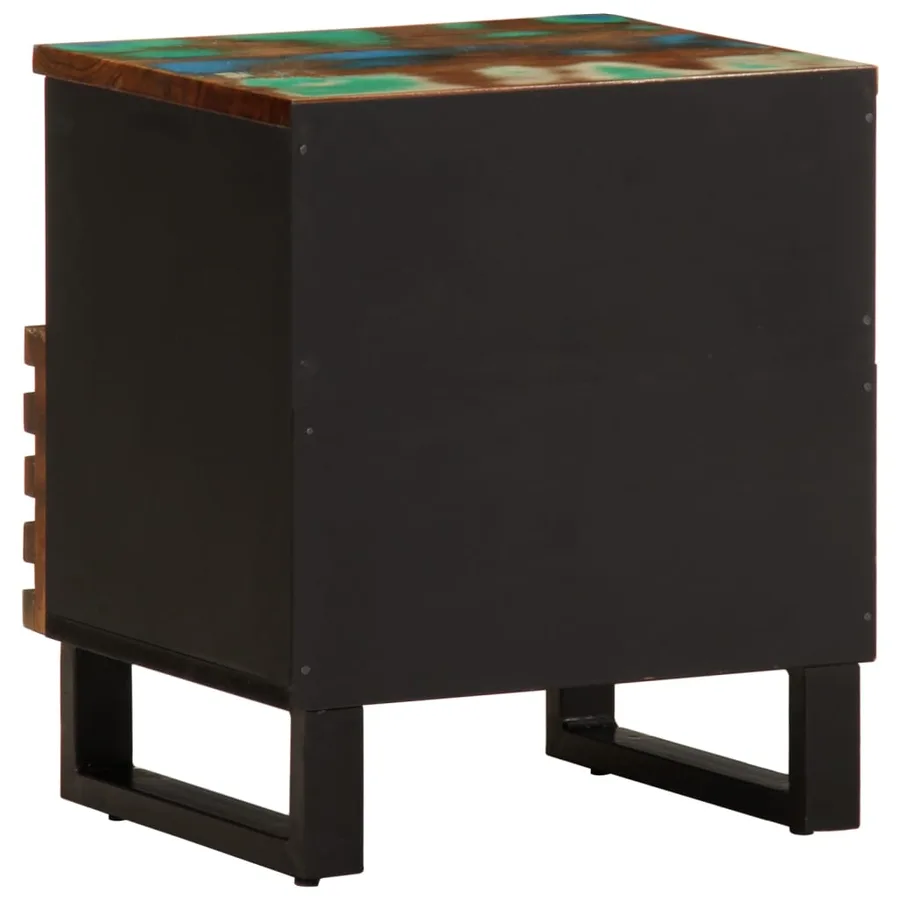 Table de chevet 40x34x46 cm bois massif de récupération - 5