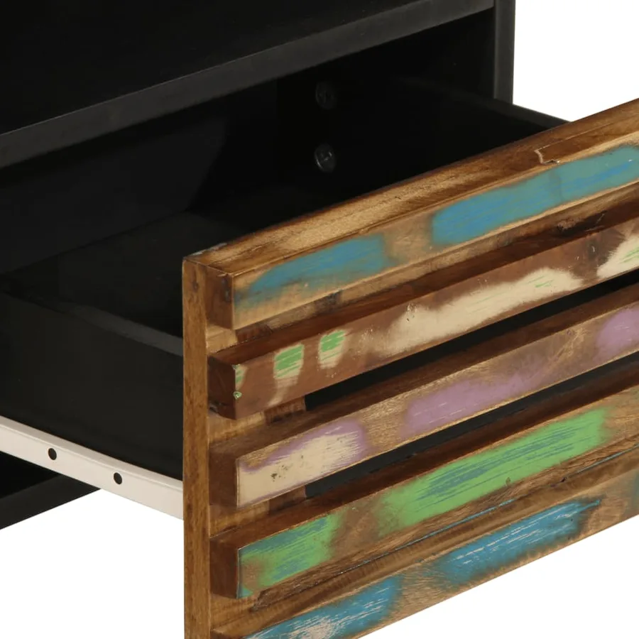 Table de chevet 40x34x46 cm bois massif de récupération - 7