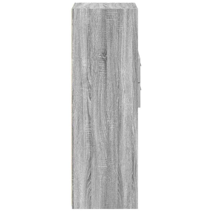 Buffet haut sonoma gris 40x42,5x124 cm bois d'ingénierie - 5
