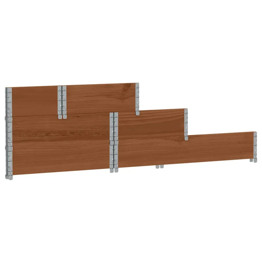 Lit surélevé à 3 niveaux marron 120x80 cm bois pin massif - 6