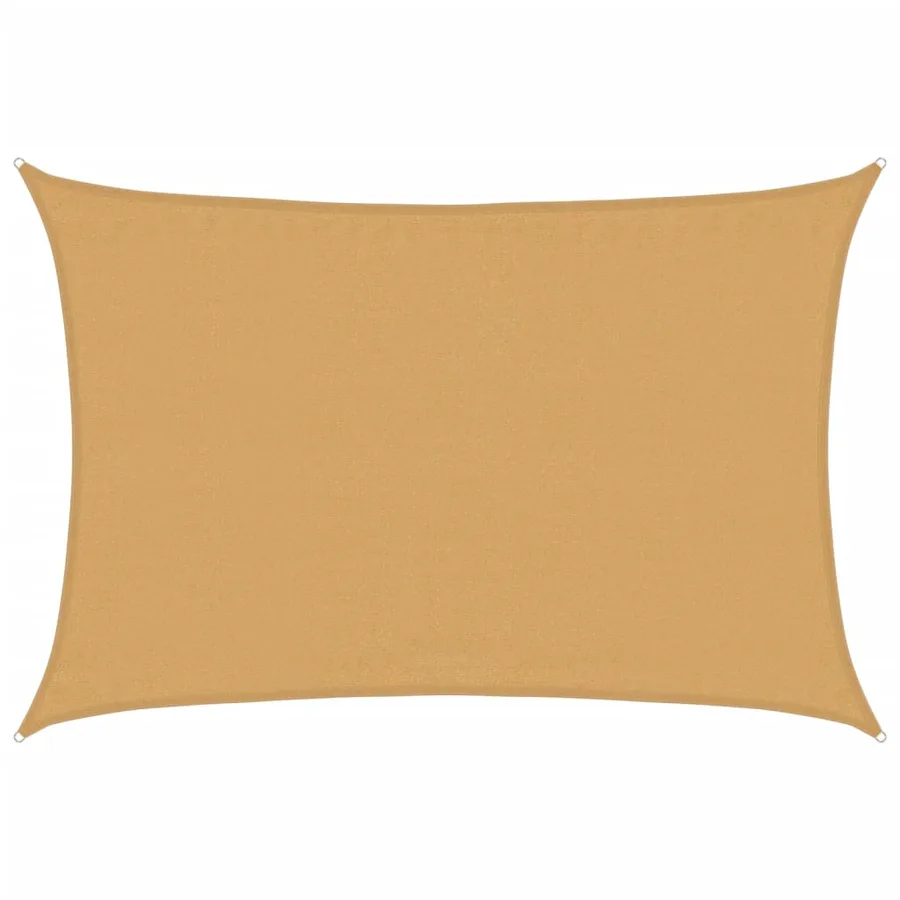 Voile d'ombrage 160g/m² rectangulaire sable 3,5x4,5 m PEHD - 2