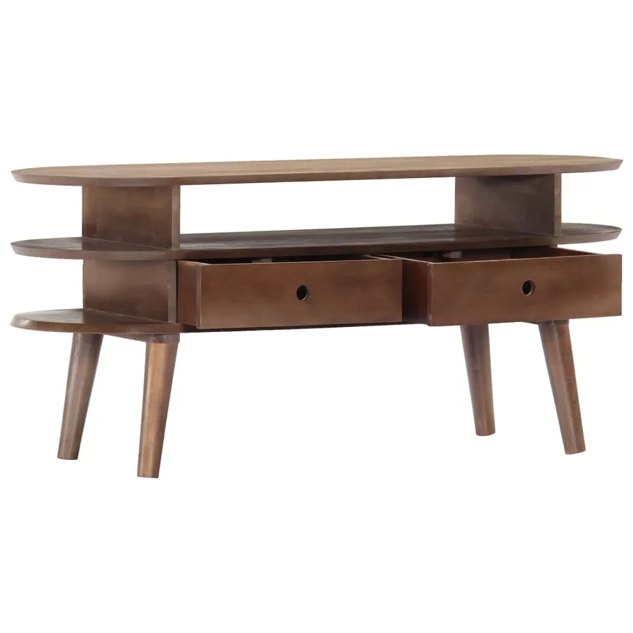 Meuble TV 110x35x50 cm Bois d'acacia solide - 2