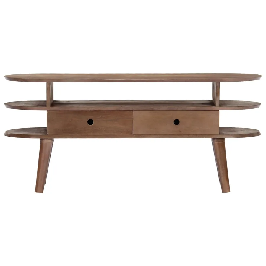 Meuble TV 110x35x50 cm Bois d'acacia solide - 4