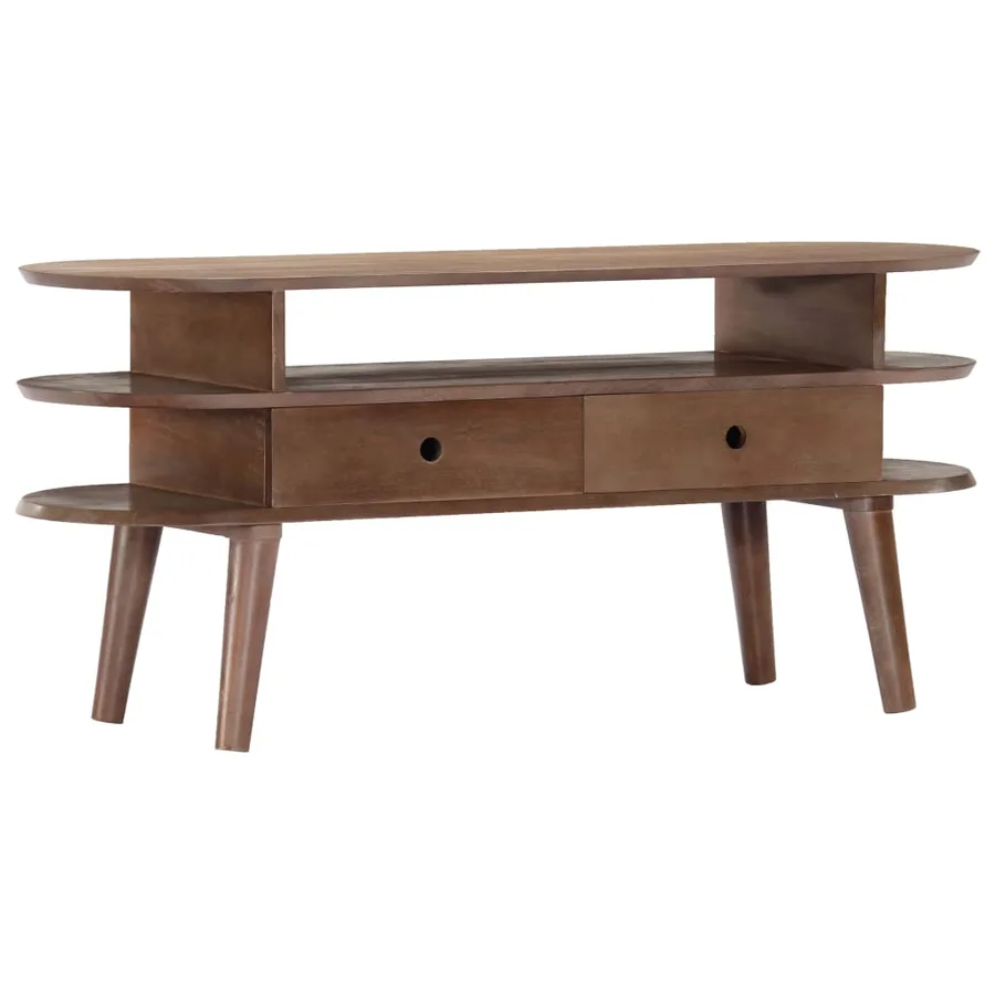 Meuble TV 110x35x50 cm Bois d'acacia solide - 8