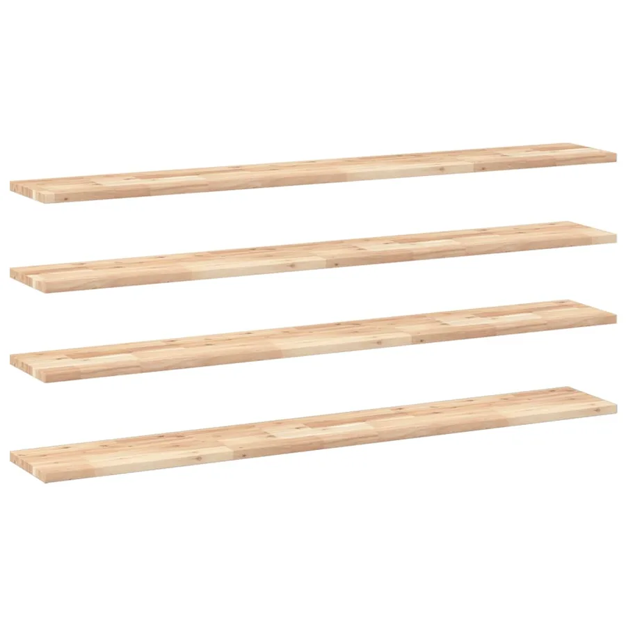 Étagères flottantes 4 pcs 140x20x2 cm acacia massif non traité - 2