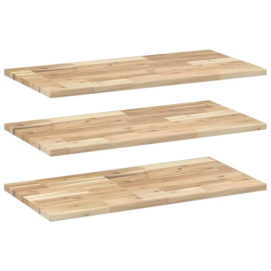 Étagères flottantes 3 pcs 100x40x2 cm acacia massif non traité - 2