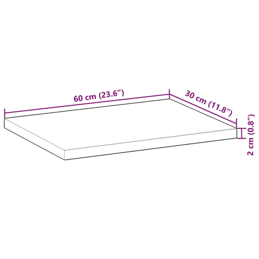 Étagères flottantes 4 pcs 60x30x2 cm acacia massif non traité - 9