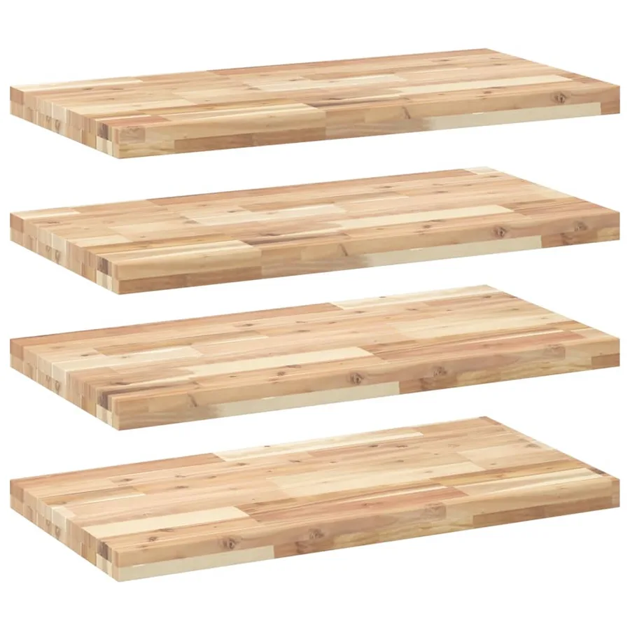 Étagères flottantes 4 pcs 60x40x4 cm acacia massif non traité - 2