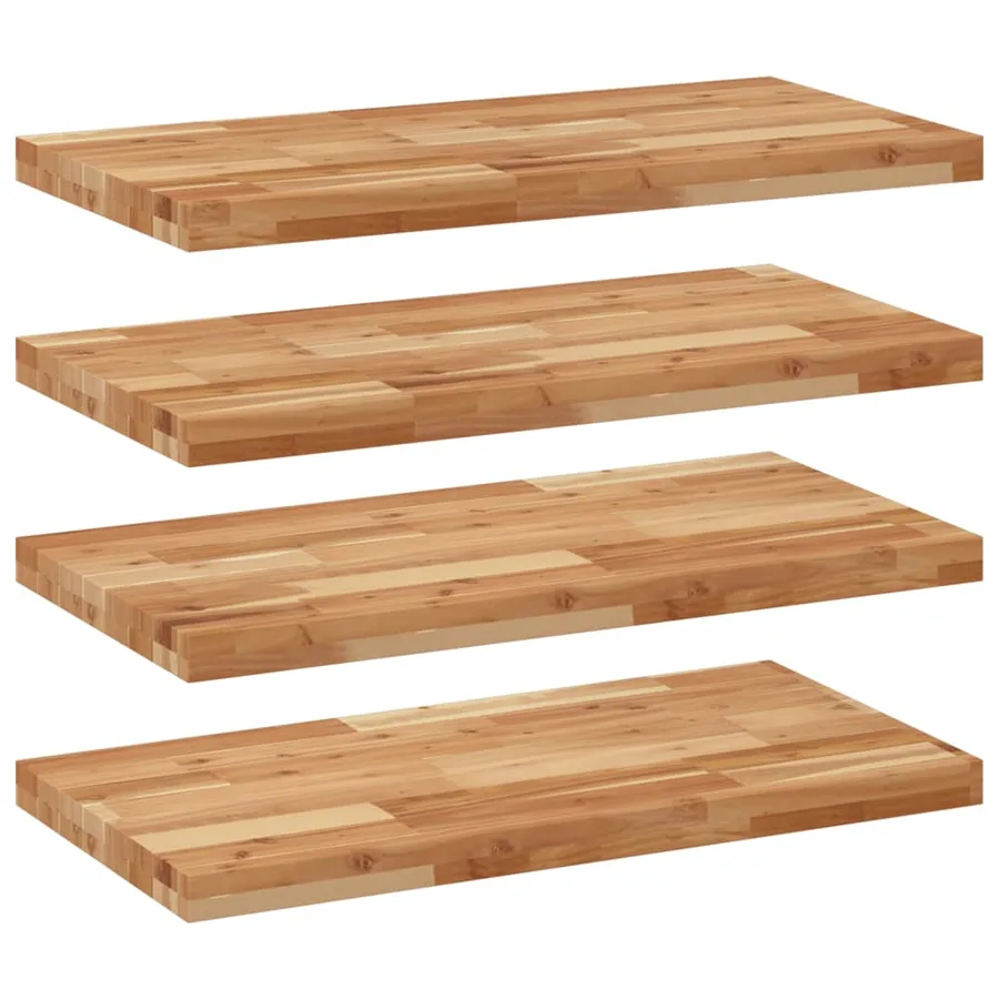 Étagères flottantes 4 pcs 100x40x4 cm acacia massif à l'huile - 2
