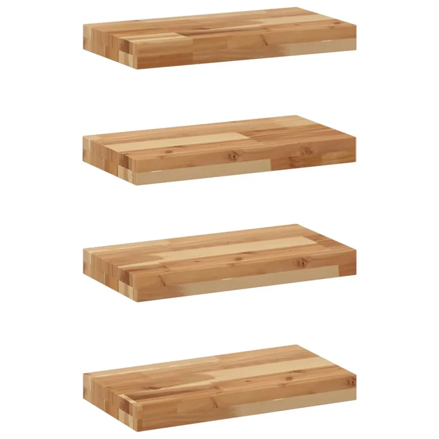 Étagères flottantes 4 pcs 40x20x4 cm acacia massif à l'huile - 2