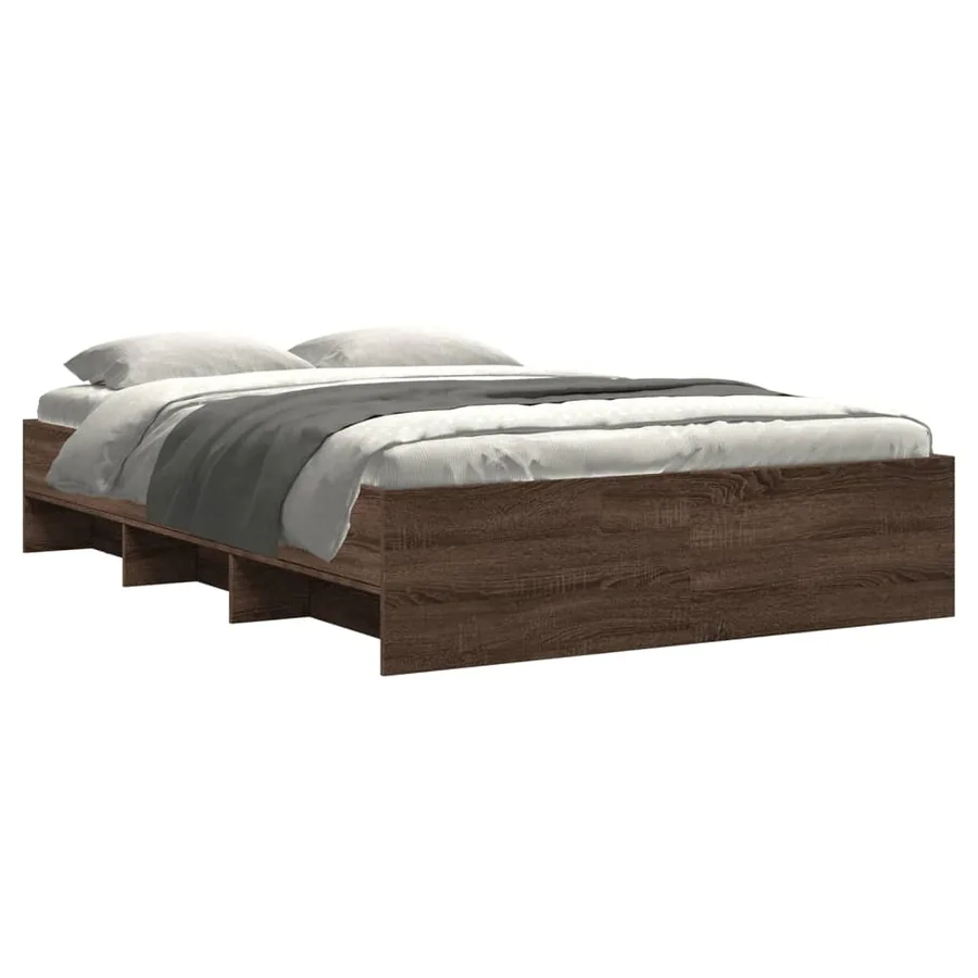 Cadre de lit sans matelas chêne marron 140x200 cm - 3