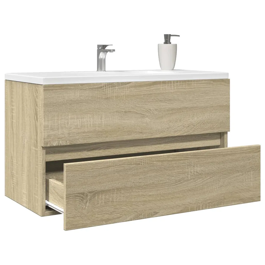 Armoire d'évier chêne sonoma 80x38,5x45 cm Bois d'ingénierie - 3