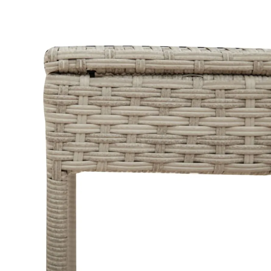 Ensemble de chaises longues avec coussins 3pcs gris clair rotin - 12