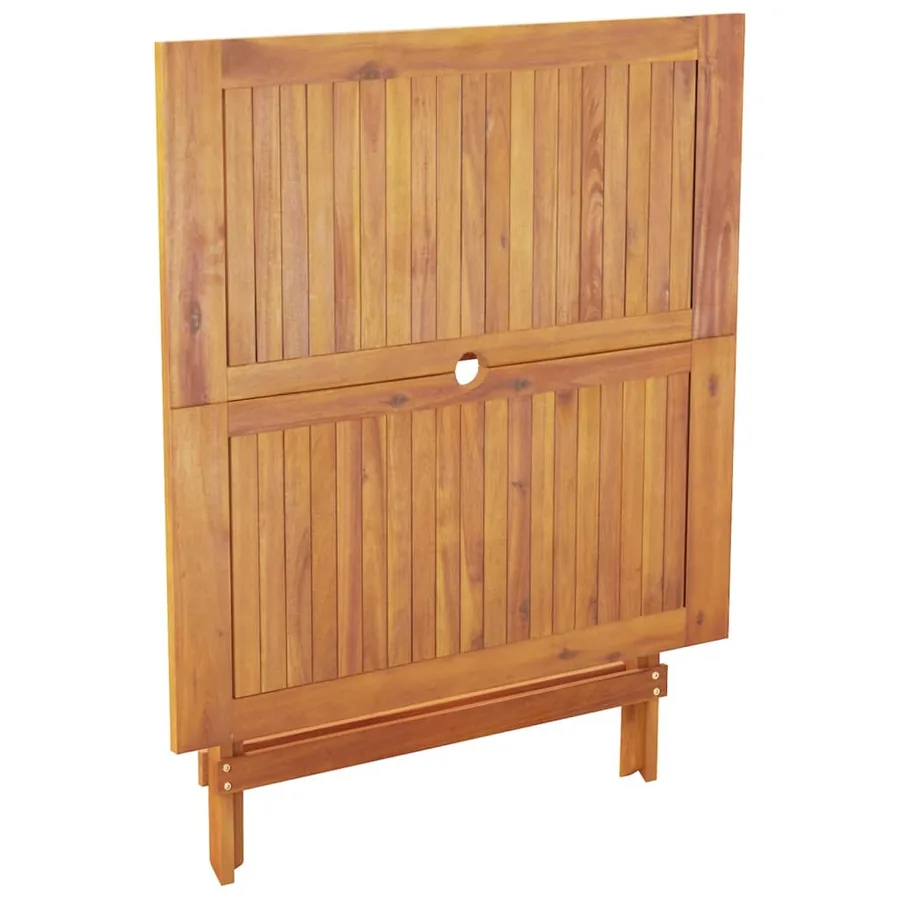 Ensemble à manger de jardin 5 pcs résine tressée et bois massif - 8