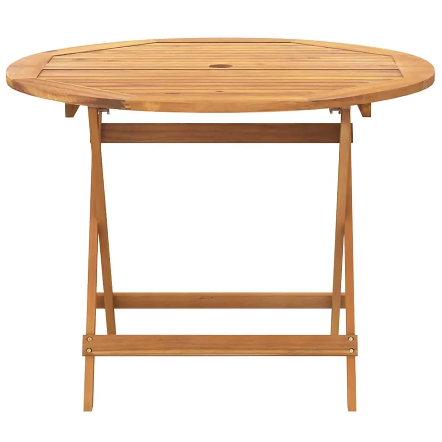 Ensemble à manger de jardin 5 pcs résine tressée et bois massif - 5