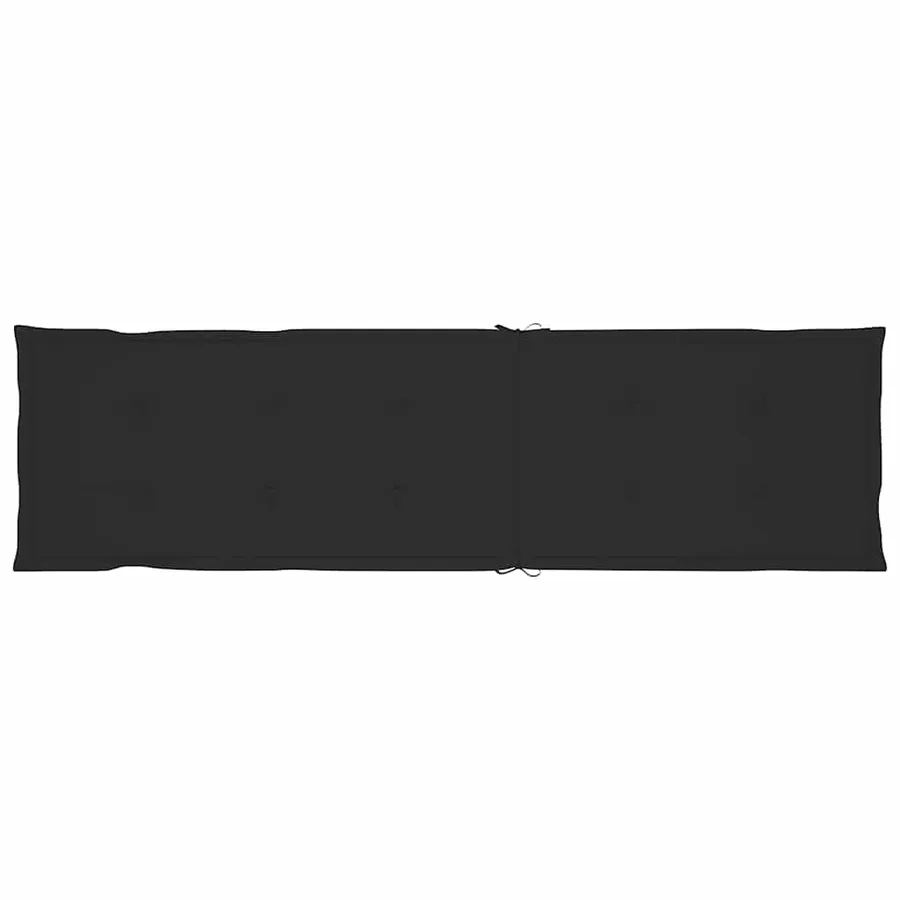 Chaise longue d'extérieur repose-pied et coussin Acacia solide - 9
