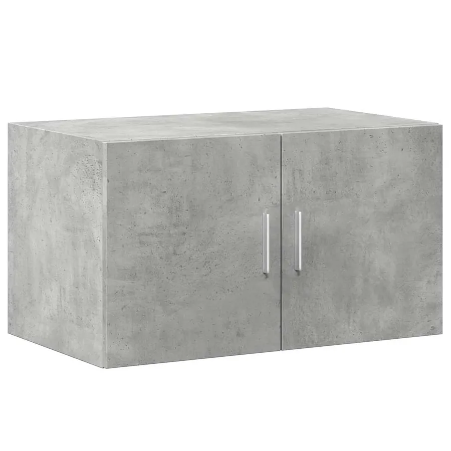 Armoire de rangement gris béton 70x42,5x225cm bois d'ingénierie - 5