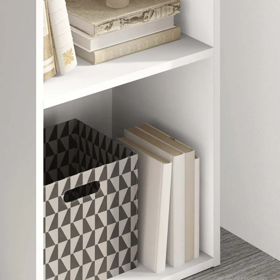 Bibliothèque blanc 40x30x76,5 cm bois d'ingénierie - 3
