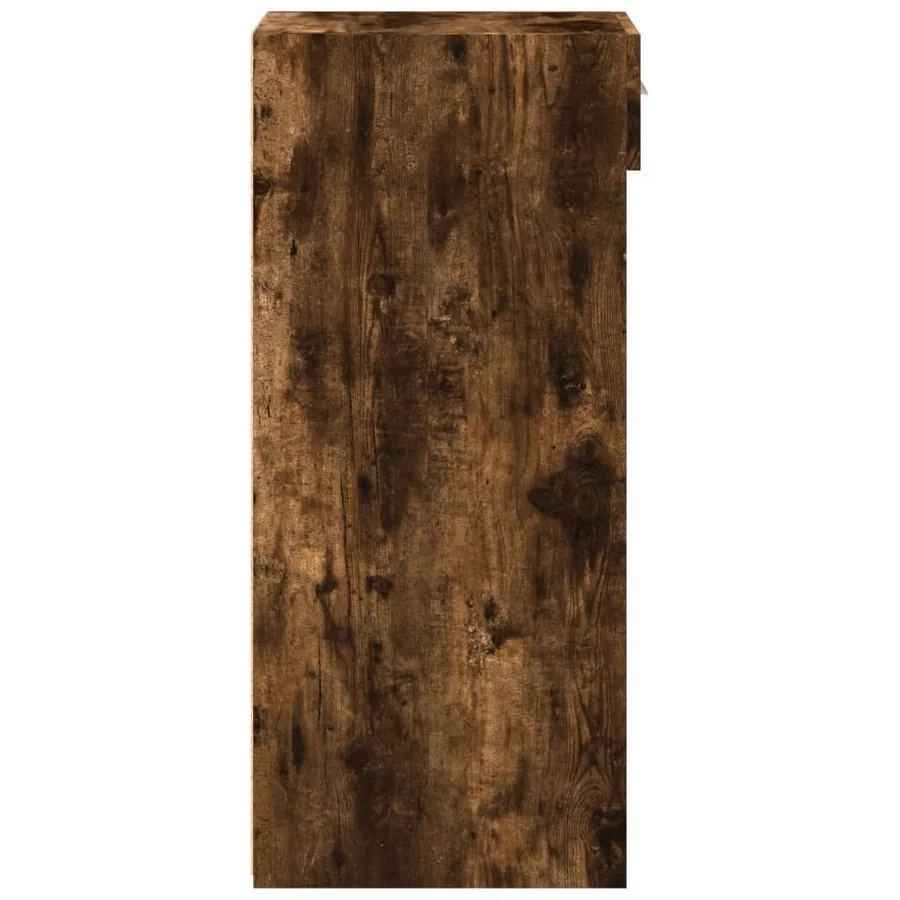 Buffet chêne fumé 50x42,5x93 cm bois d'ingénierie - 5