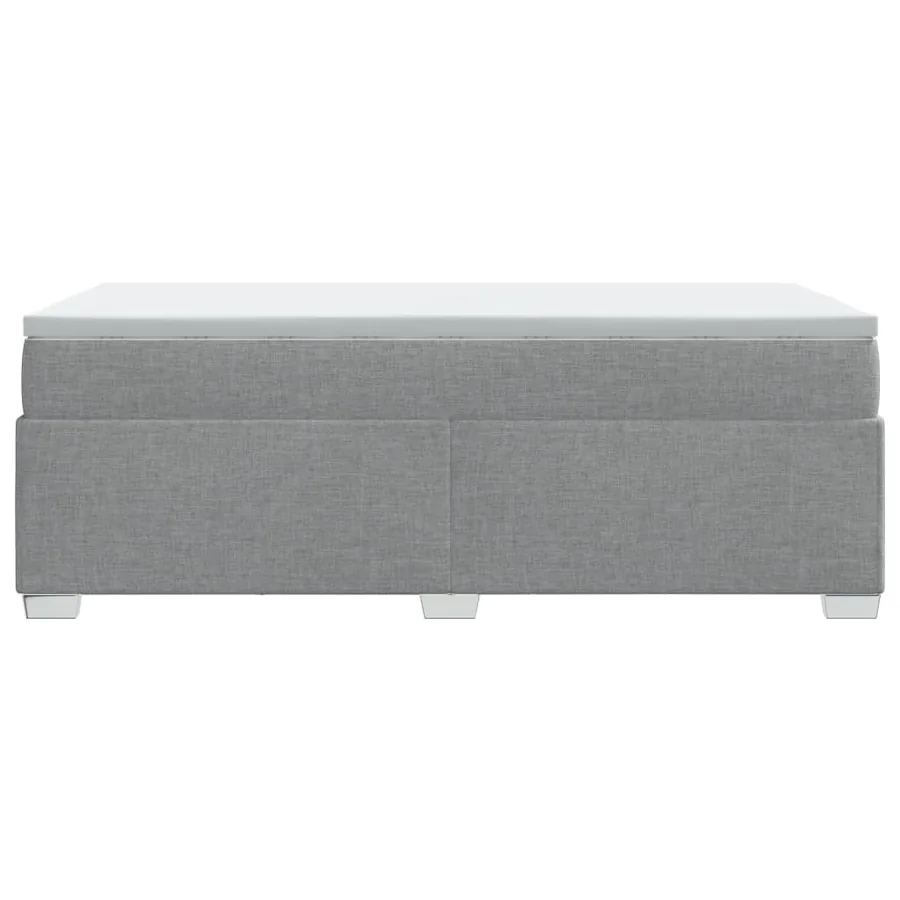 Sommier à lattes de lit avec matelas Gris clair 90x200 cm Tissu - 8