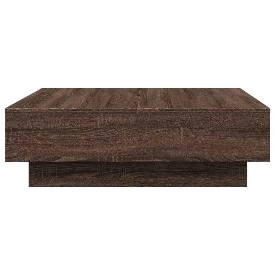 Table basse Chêne marron 90x90x28 cm Bois d'ingénierie - 5