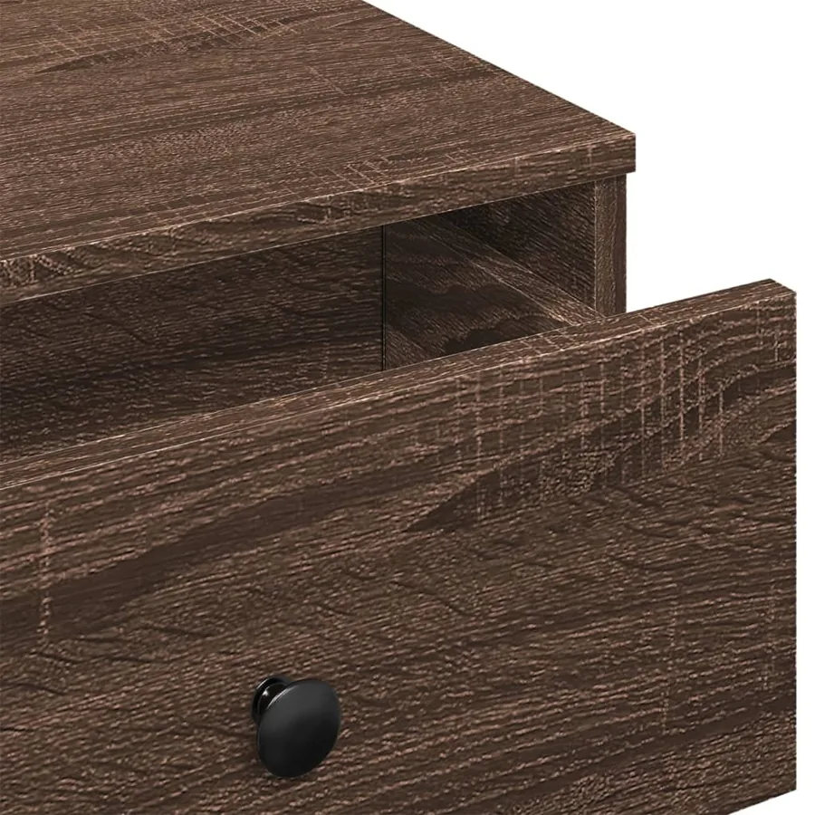Table basse Chêne marron 90x90x28 cm Bois d'ingénierie - 8