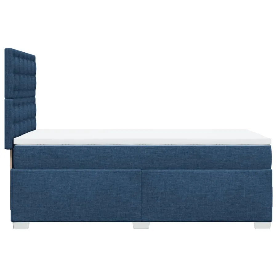Sommier à lattes de lit avec matelas Bleu 90x190 cm Tissu - 9