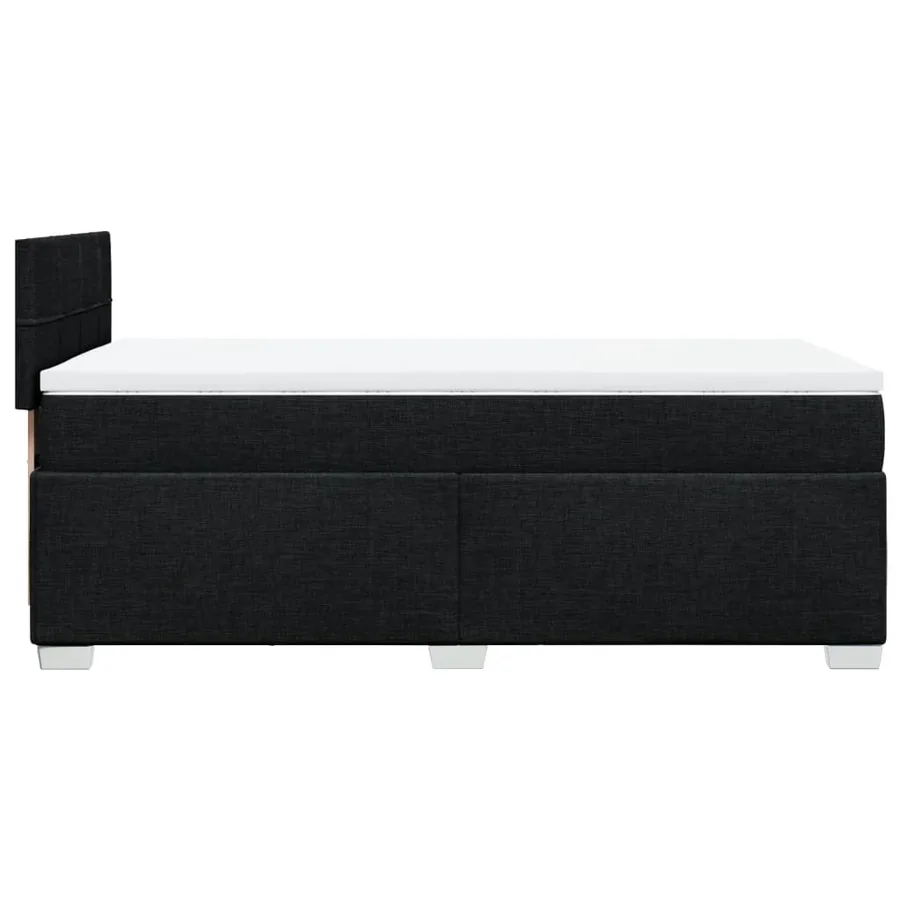 Sommier à lattes de lit et matelas Noir 80x200 cm Tissu - 11