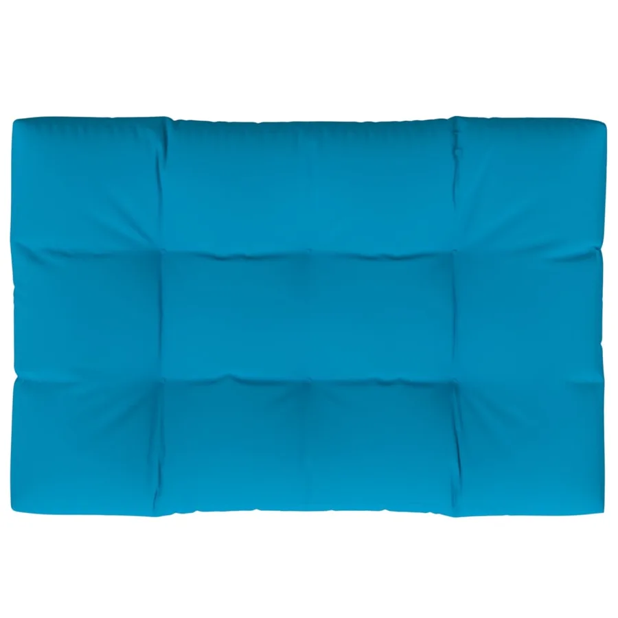 Coussin de palette bleu 120x80x12 cm tissu - 6