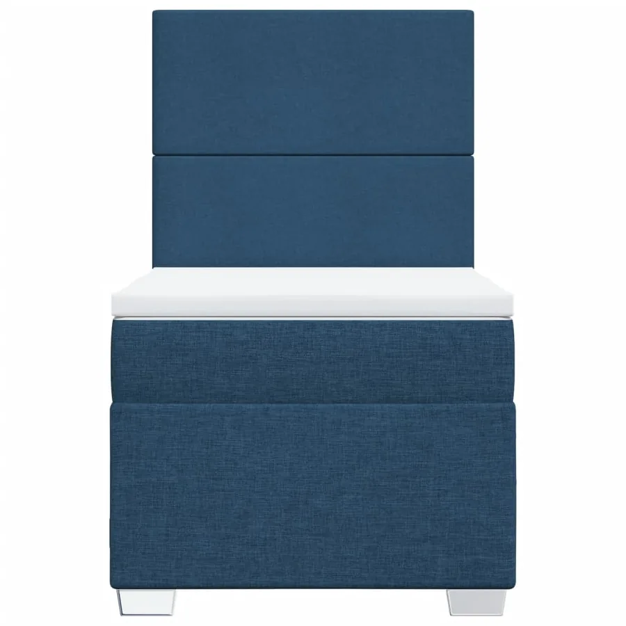 Sommier à lattes de lit avec matelas Bleu 90x190 cm Tissu - 6