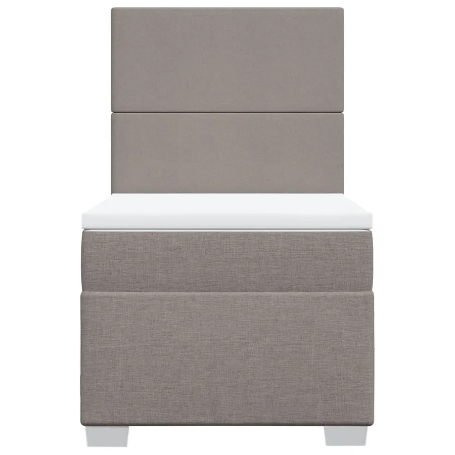 Sommier à lattes de lit avec matelas Taupe 90x190 cm Tissu - 4