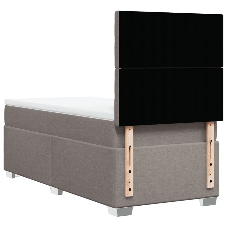 Sommier à lattes de lit avec matelas Taupe 90x190 cm Tissu - 12