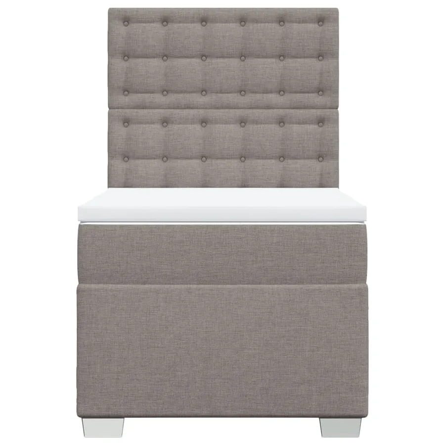 Sommier à lattes de lit avec matelas Taupe 90x190 cm Tissu - 6