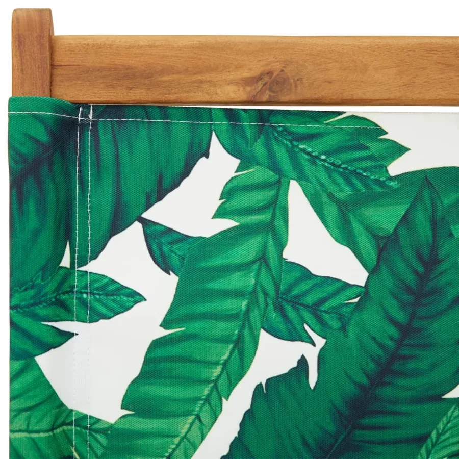 Chaises de jardin pliantes lot de 6 vert tissu et bois massif - 10