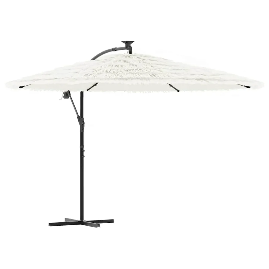 Parasol de jardin avec mât en acier blanc 290x290x238 cm - 2