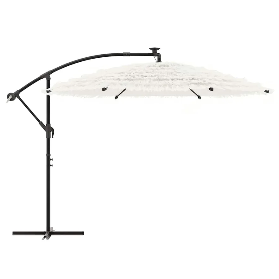 Parasol de jardin avec mât en acier blanc 290x290x238 cm - 4