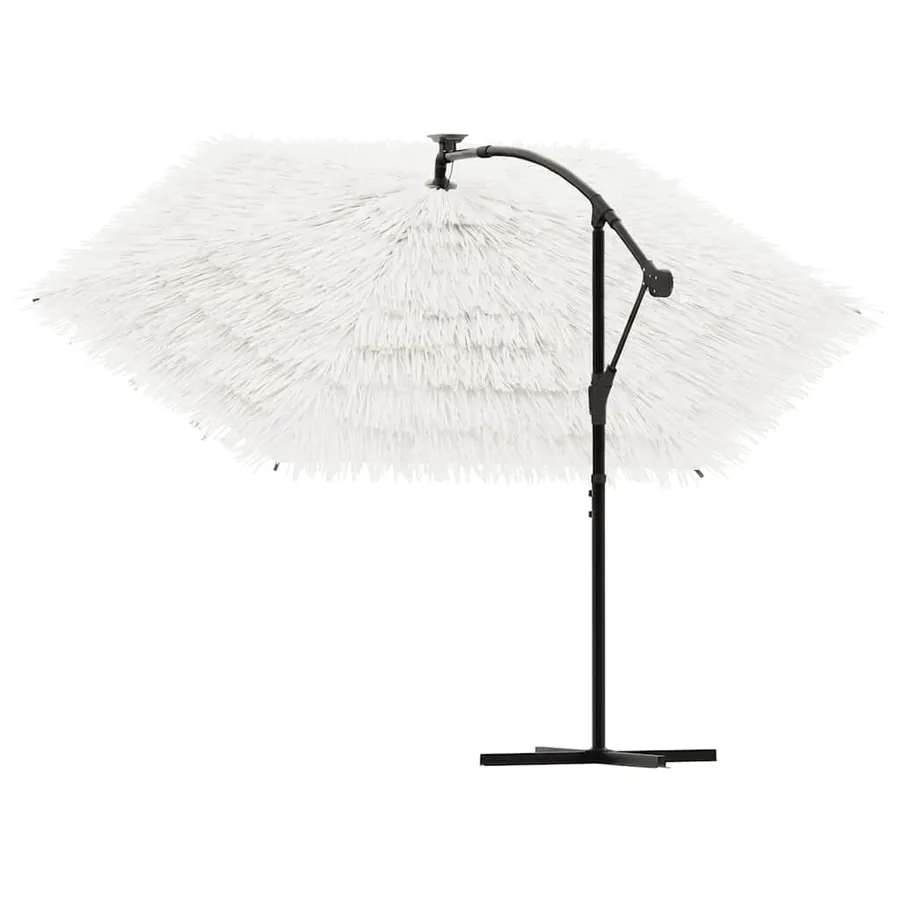 Parasol de jardin avec mât en acier blanc 290x290x238 cm - 5
