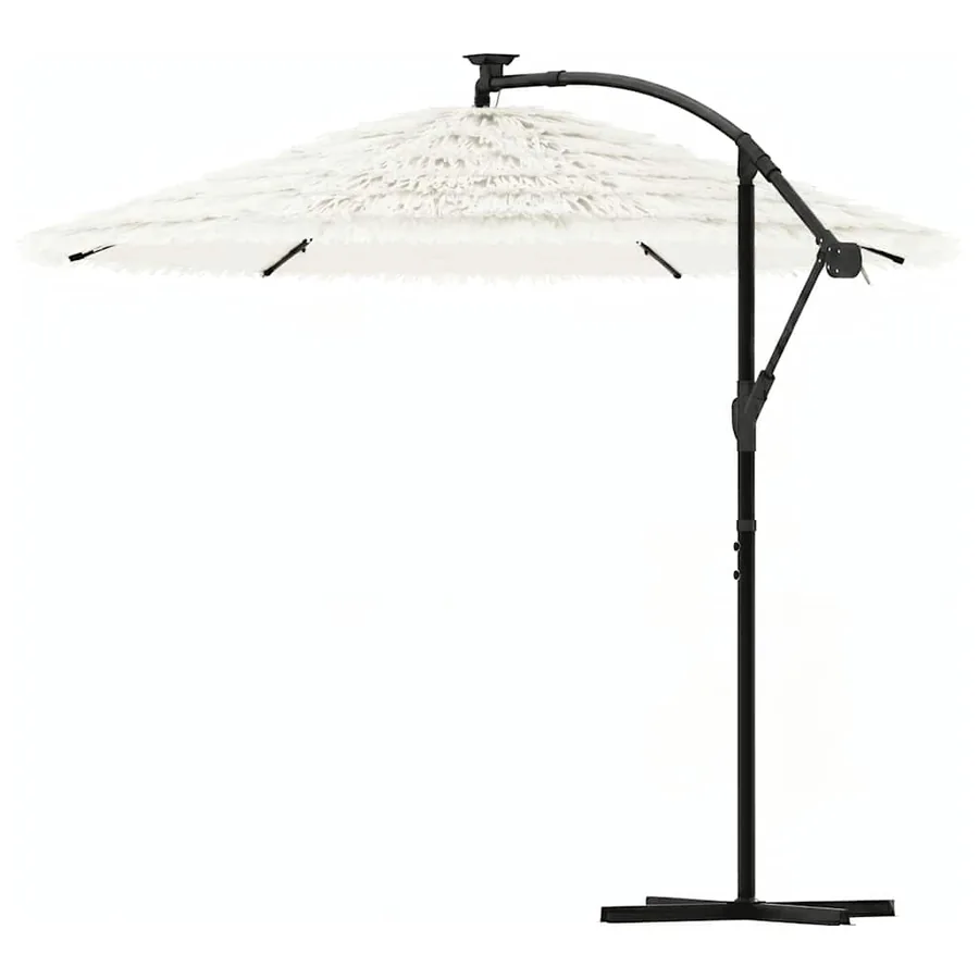 Parasol de jardin avec mât en acier blanc 290x290x238 cm - 6