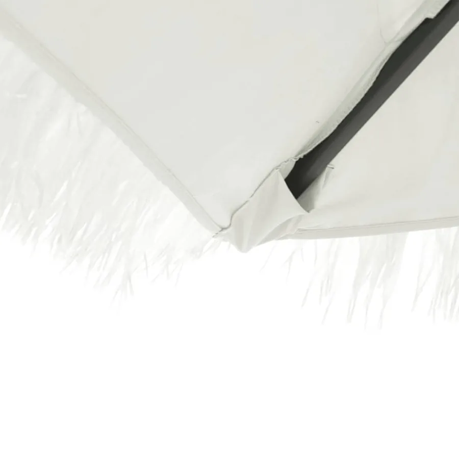 Parasol de jardin avec mât en acier blanc 290x290x238 cm - 7