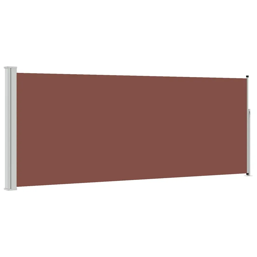 Auvent latéral rétractable 120 x 300 cm Marron - 2