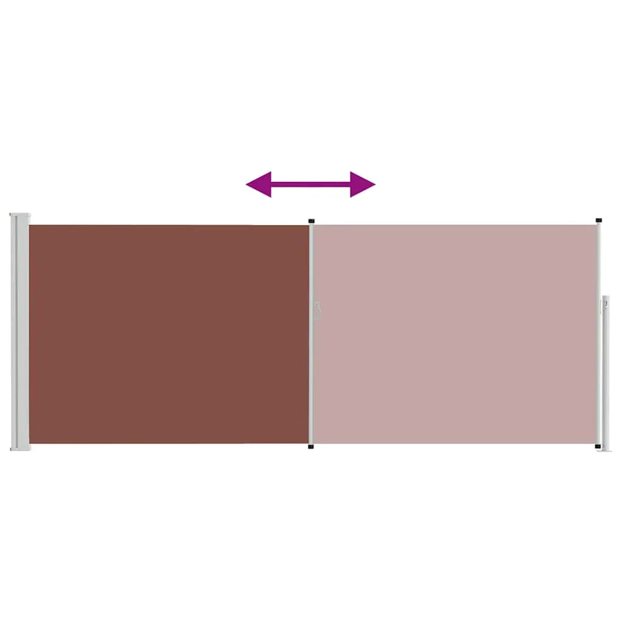 Auvent latéral rétractable 120 x 300 cm Marron - 8