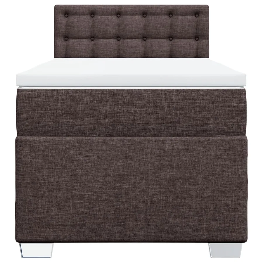 Sommier à lattes de lit avec matelas Marron foncé 90x190 cm - 6