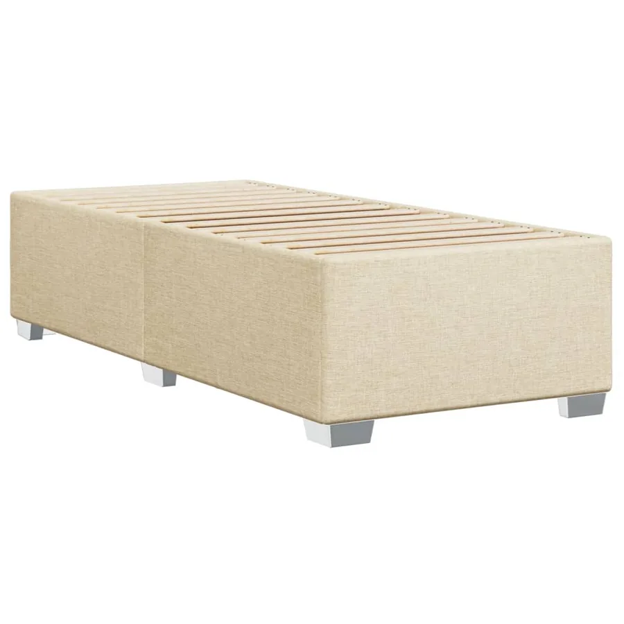 Cadre de lit sans matelas crème 100x200 cm tissu - 6
