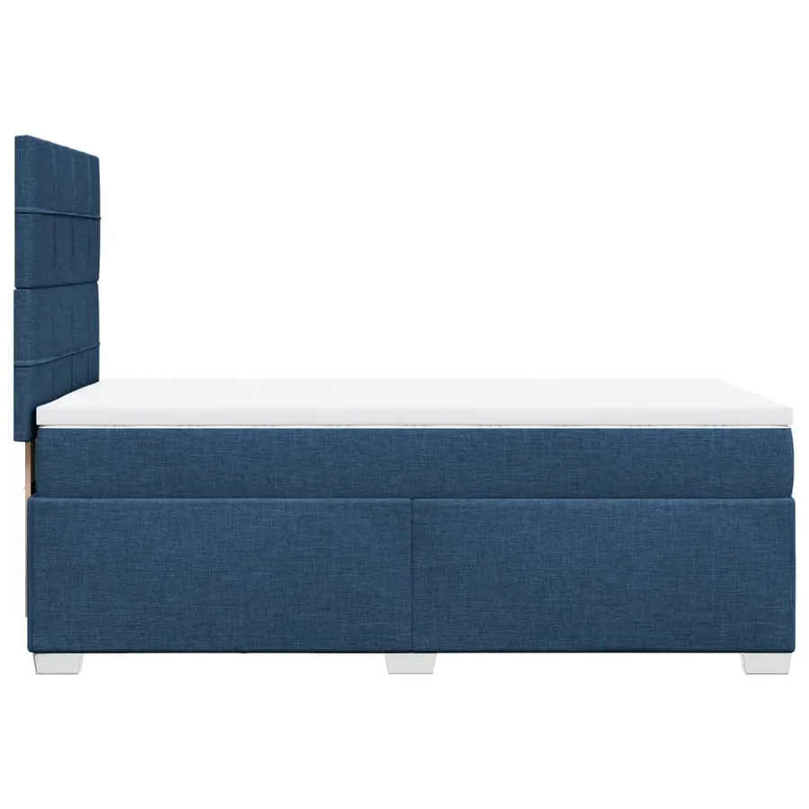 Sommier à lattes de lit avec matelas Bleu 100x200 cm Tissu - 11