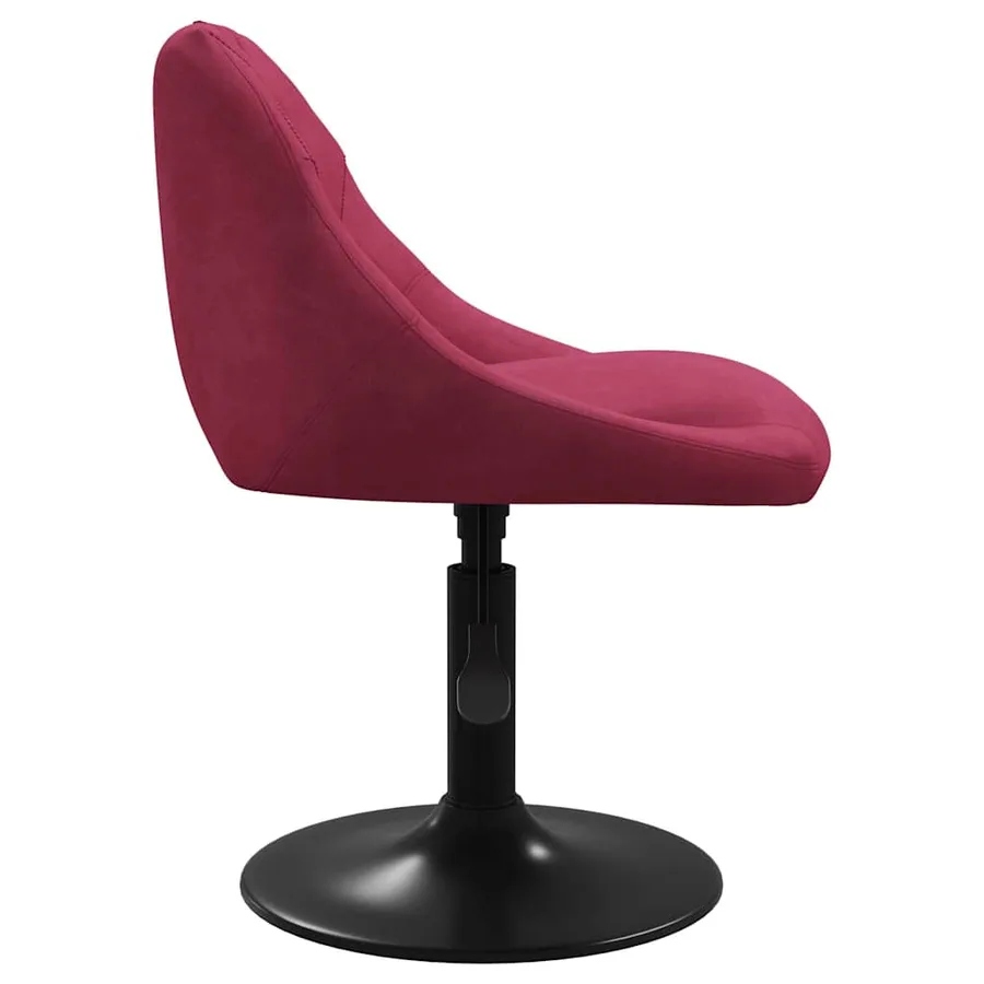 Tabouret de bar Rouge bordeaux Velours - 4