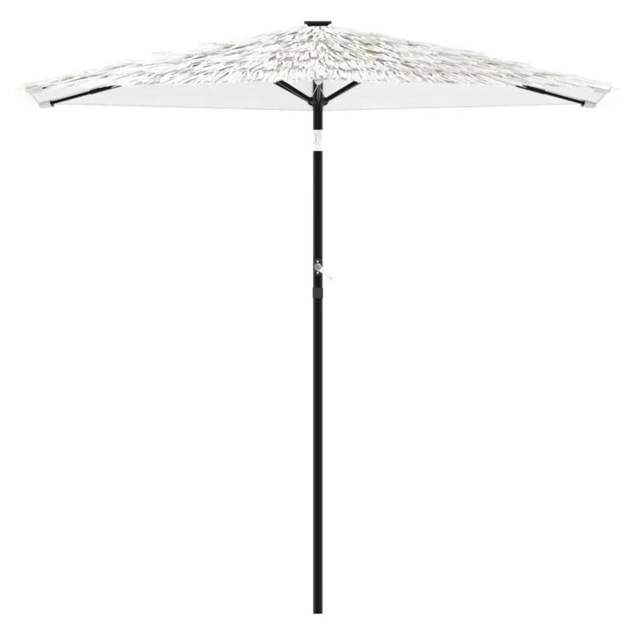 Parasol de jardin avec mât en acier blanc 223x223x213 cm - 3